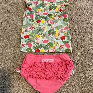 Ruffle Butts 4T two-piece rash guard